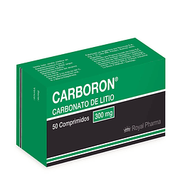 Carboron Carbonato de Litio 300mg 50 Comprimidos