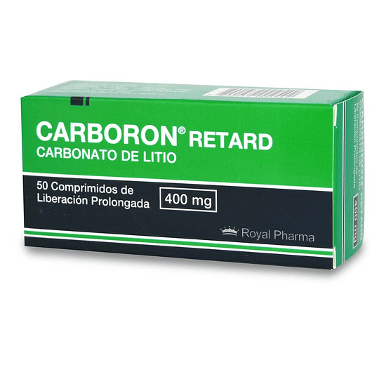Carboron Retard Carbonato de Litio 400mg 50 Comprimidos Prolongados