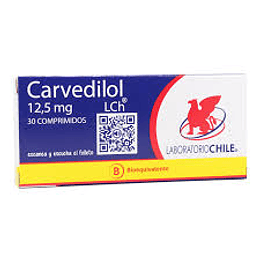 Carvedilol 12,5 mg 30 comprimidos