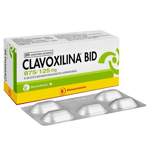 Clavoxicilina Bid 825/125mg (Bioequivalente) 14 Comprimidos Recubiertos