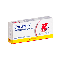 Cortiprex (Bioequivalente) Prednisona 20mg 20 Comprimidos Recubiertos