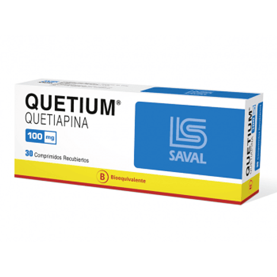 Quetium 100 mg 30 comprimidos