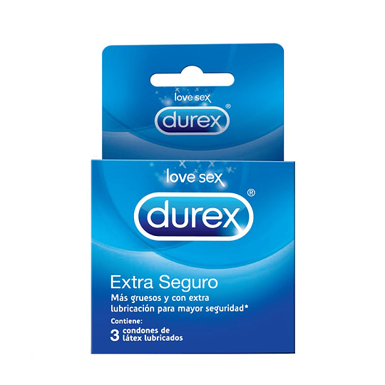 Durex Extra seguro 3 unidades condones preservativos