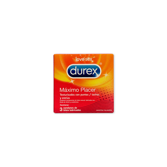 Durex Máximo placer 3 unidades condones preservativos