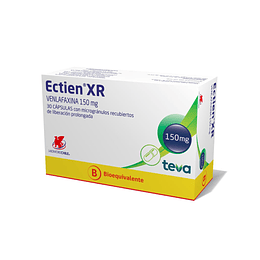 Ectien XR (B) Venlafaxina 150mg 30 Cápsulas Prolongadas