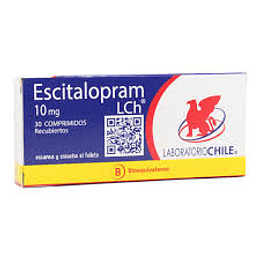 Escitalopram (Bioequivalente) 10mg 30 comprimidos 