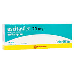 Escitavitae Escitalopram 20 mg 28 tabletas