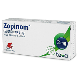 Zopinom Eszopiclona 3mg 30 Comprimidos Recubiertos