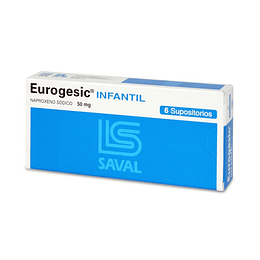 Eurogesic Infantil 50 mg 6 supositorios