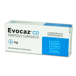 Evocaz CD Donepezilo 5mg 30 Comprimidos Dispersables