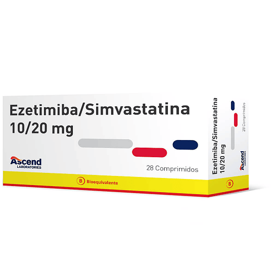 Ezetimiba / Simvastatina 10 / 20 mg 28 comprimidos