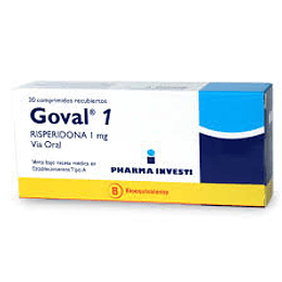 Goval (Bioequivalente) Risperidona 1mg 30 Comprimidos Recubiertos