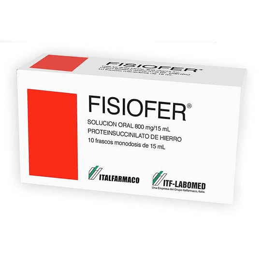 Fisiofer Proteinsuccinilato Férrico 800mg/15ml Solución Oral 10 Frascos