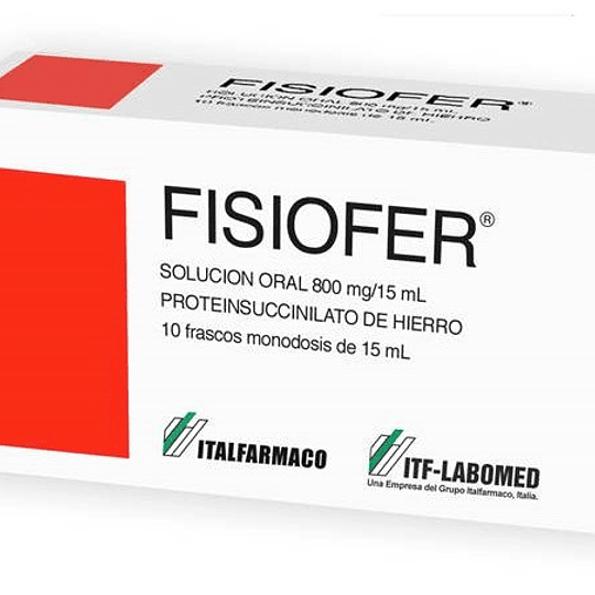 Fisiofer 800 mg / 15 ml 10 frascos 15 ml