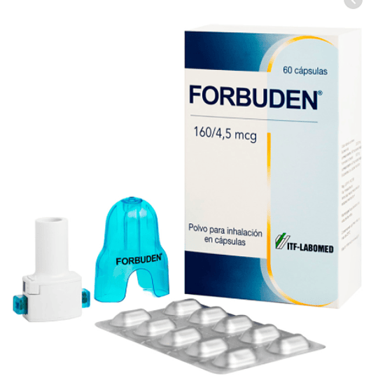 Forbuden 160/4.5 Budesonida / Formoterol Inhalación 60 Cápsulas