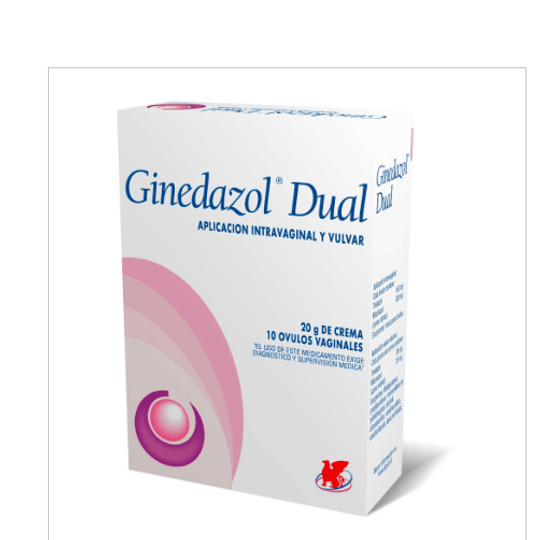 Ginedazol Dual 10 Óvulos Crema 20 gramos