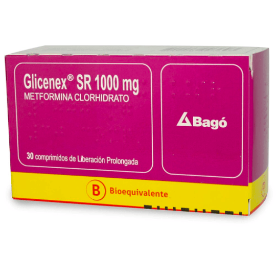 Glicenex SR 1000 mg 30 Comprimidos