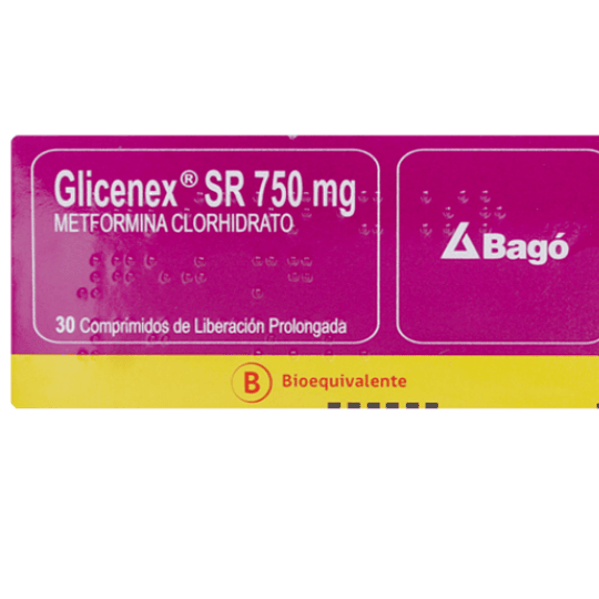 Glicenex SR 750 mg 30 comprimidos