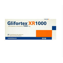 Glifortex XR (B) Metformina 1000mg 30 Comprimidos Prolongados