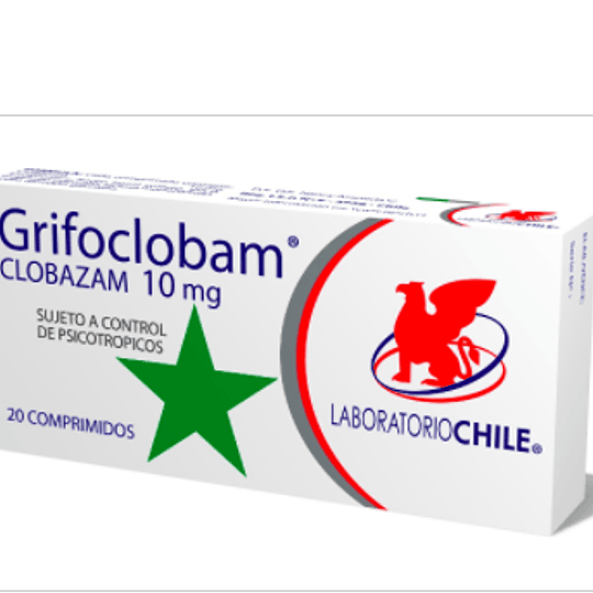 Grifoclobam 10 mg 20 comprimidos