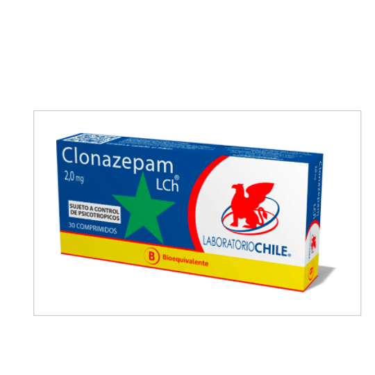 Clonazepam 2 mg 30 comprimidos (Disponible sólo para compra en Local)