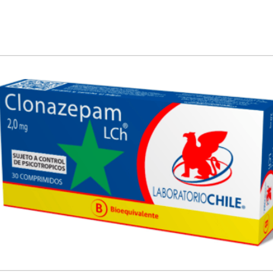 Clonazepam 2 mg 30 comprimidos