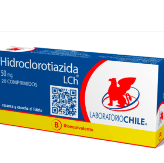 Hidroclorotiazida 50 mg 20 comprimidos