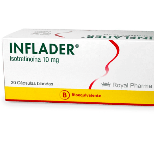 Inflader (Bioequivalente) Isotretinoína 10mg 30 Cápsulas