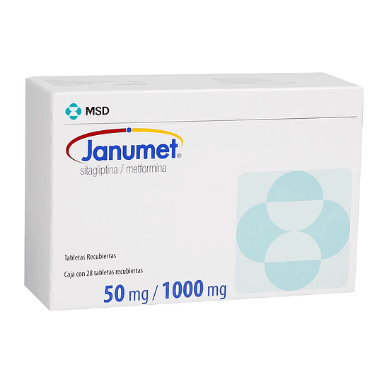 Janumet 50 mg / 1000 mg 28 comprimidos.