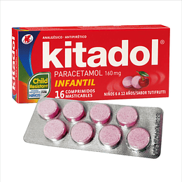 Kitadol Infantil 160 mg 16 comprimidos masticables