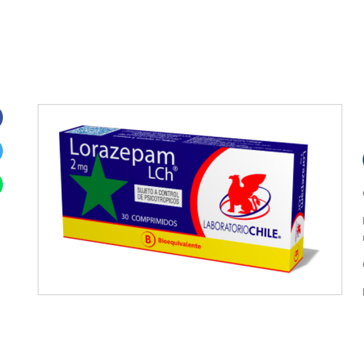 Lorazepam 2 mg 30 comprimidos