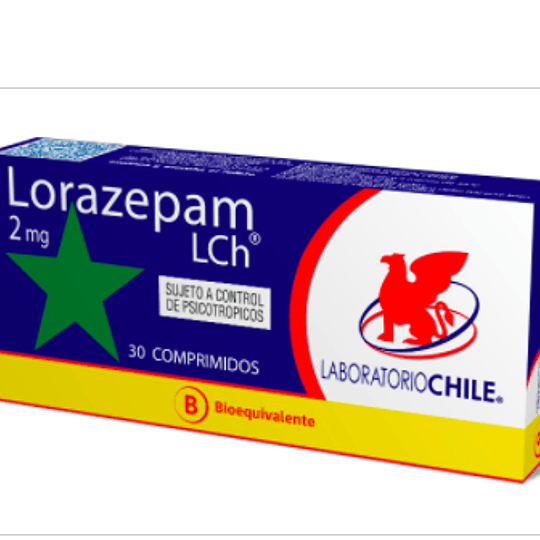 Lorazepam 2 mg 30 comprimidos