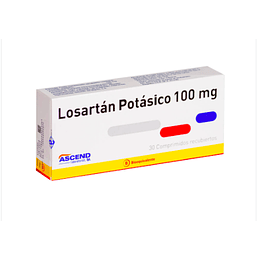 Losartán Potásico 100 mg 30 comprimidos 