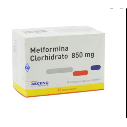 Metformina 850 mg 60 comprimidos
