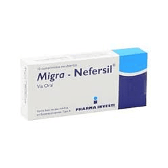 Migra-Nefersil Clonixinato de Lisina / Tartrato de Ergotamina 10 Comprimidos Recubiertos