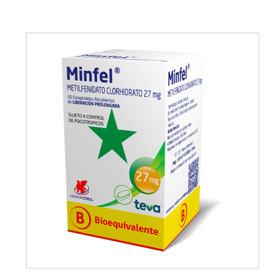 Minfel 27 mg 30 comprimidos (Disponible sólo para compra en Local)