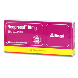 Neopresol (Bioequivalente) Escitalopram 10mg 30 Comprimidos Recubiertos