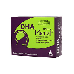 DHA Mental Omega 3, 30 cápsulas