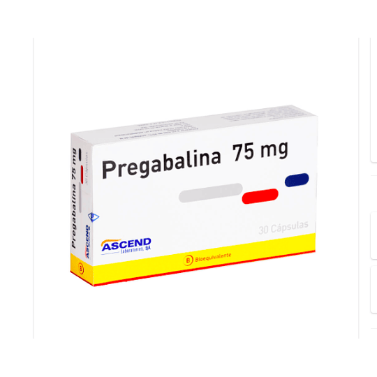 Pregabalina 75 mg 30 cápsulas