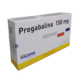 Pregabalina 150 mg 30 cápsulas Bioequivalente