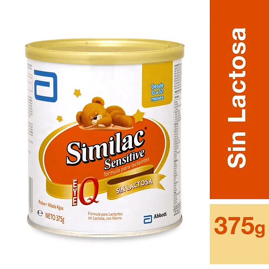 Similac Sensitive sin lactosa Polvo 375 gramos 