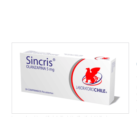 Sincris (B) Olanzapina 5mg 30 Comprimidos Recubiertos