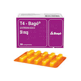 T4 - Bagó (Bioequivalente) Levotiroxina 50mcg 50 Comprimidos