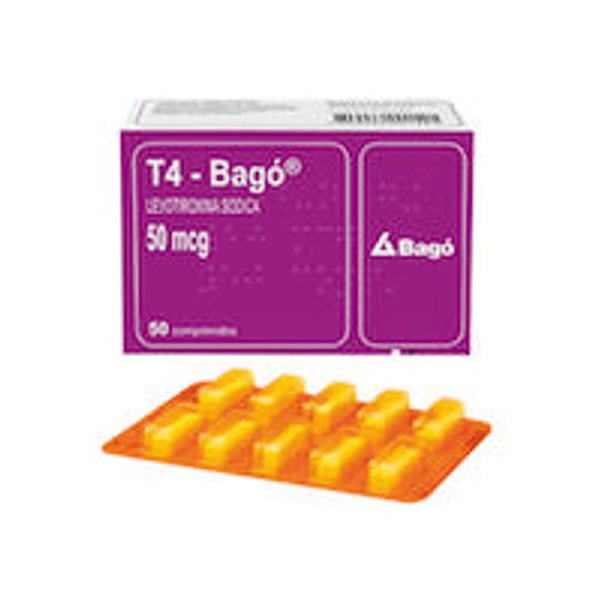 T4 - Bagó (Bioequivalente) Levotiroxina 50mcg 50 Comprimidos