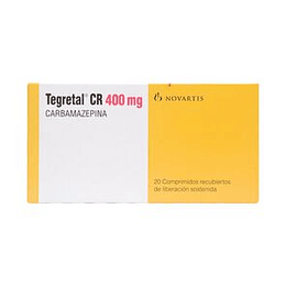 Tegretal CR 400 mg 20 comprimidos