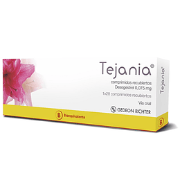 Tejania (Bioequivalente) Desogestrel 0.075mg 28 Comprimidos Recubiertos