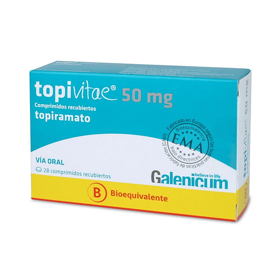 Topivitae 50 mg 28 comprimidos