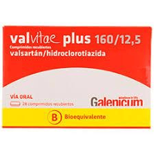 Valvitae Plus 160 / 12,5 mg 28 comprimidos