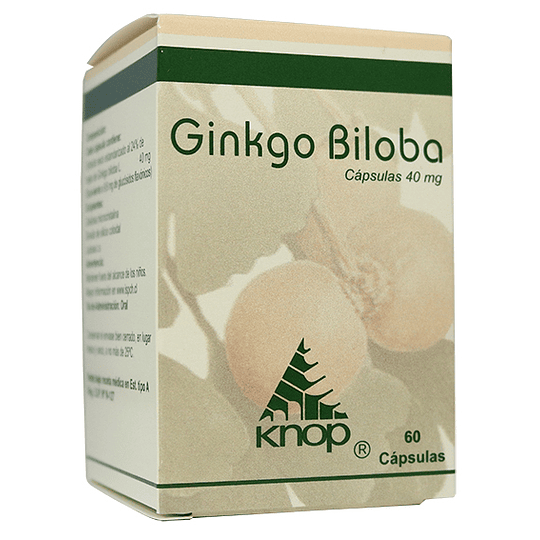 Ginkgo Biloba 40 mg 60 cápsulas Knop