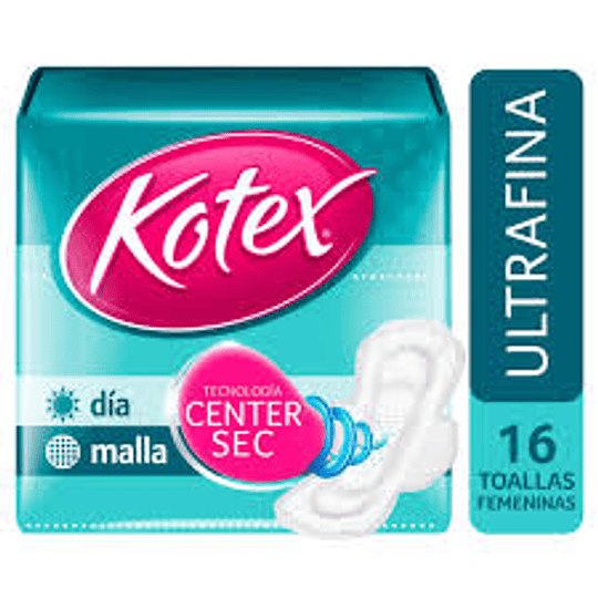 Kotex Toalla higiénica Ultrafina Malla 16 unidades